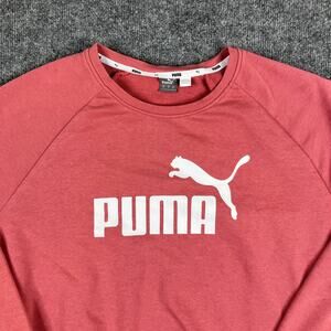Puma‎ Sweatshirt Womens XL Pink Crewneck Long Sleeve Logo Pullover Athletic